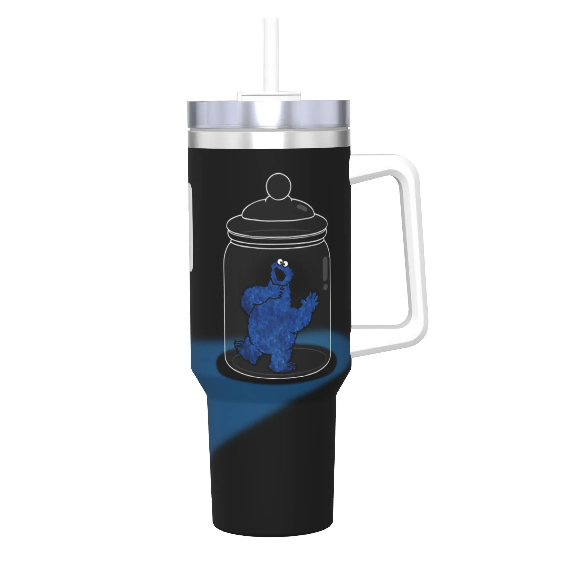 Stainless Steel Tumbler Cookie Monster Cookie Payback Thermal Cups  Keep Heat Cold Drink Mugs Cup Beach Water Bottle