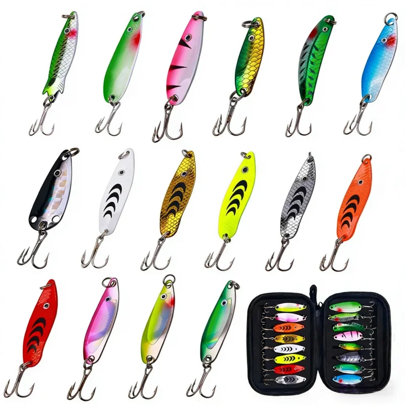 

Набор из 16 приманок с спиннербейтами, универсальные приманки для пресной и соленой воды, бионические имитации для ловли баса и красного морского окуня, комплект рыболовных приманок