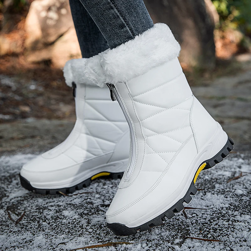 2025 New Style Casual Women's Boots Plus Size Cotton Shoes Fleece-Lined And Thickened Warm Snow Boots Northern Cotton Boots