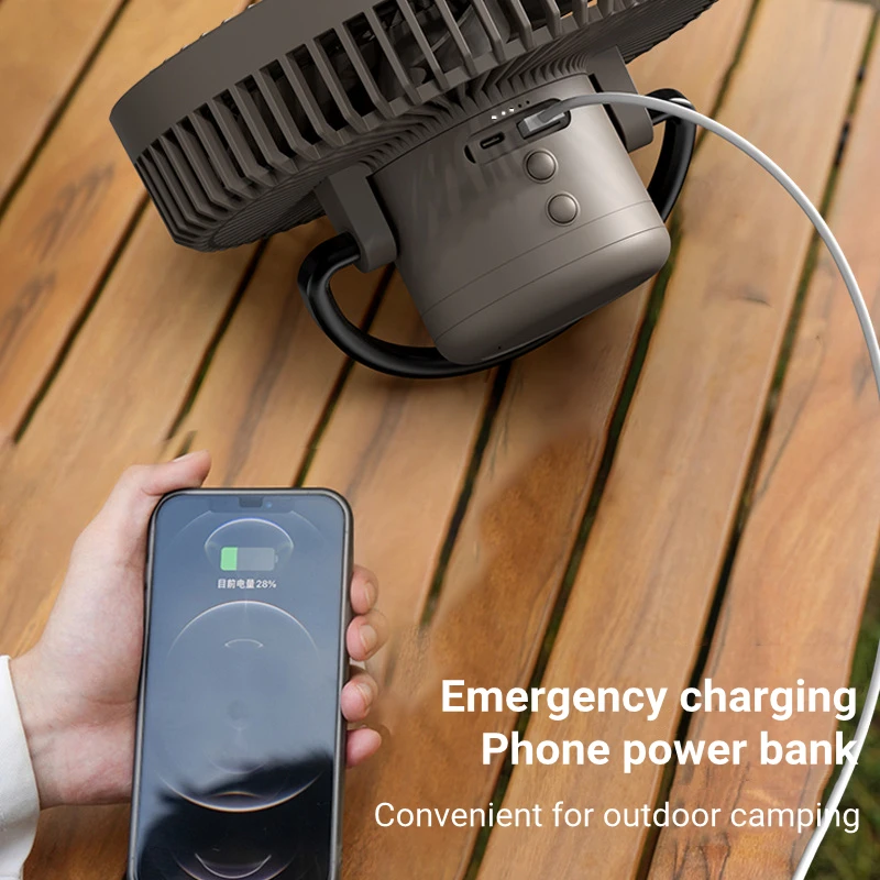 야외 휴대용 캠핑 천장 선풍기 삼각대 스탠드, 공기 냉각 선풍기, 4000mAh 배터리, USB 충전식 테이블 바닥 가정용 전기 선풍기