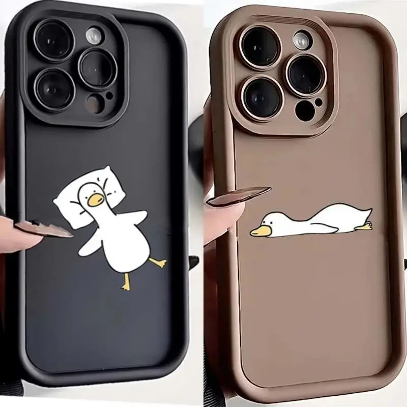 Cute Funny Duck Case for Xiaomi Redmi Note 13 Pro 5G 12 4G 8 9 11 10 13 Pro Plus 12S 11S 9S Redmi 12 12C 13C 13 9A 9C A1 A2 A3