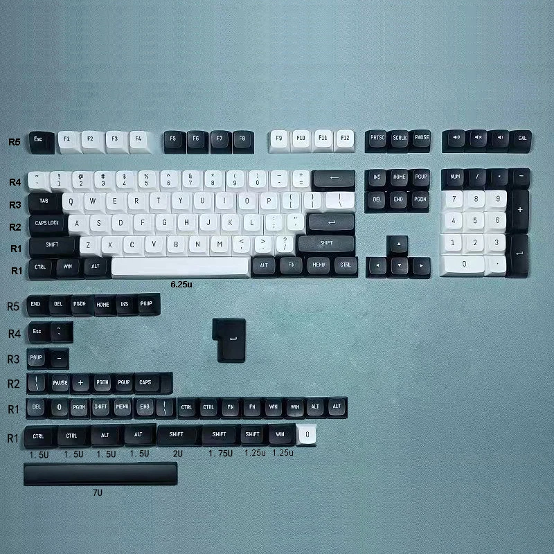 150 مفتاح CSA كيكابس PBT لقطة مزدوجة لمفاتيح Cherry MX على 61 63 64 67 68 75 84 87 96 98 108 ANSI ISO لوحات المفاتيح الميكانيكية