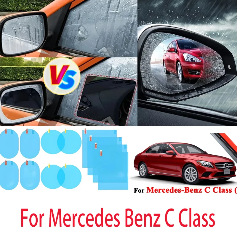 

Для Mercedes Benz C Class автомобильное и мотоциклетное зеркало заднего вида, водонепроницаемая, противотуманная, размораживающая, прозрачное окно, водонепроницаемая пленка