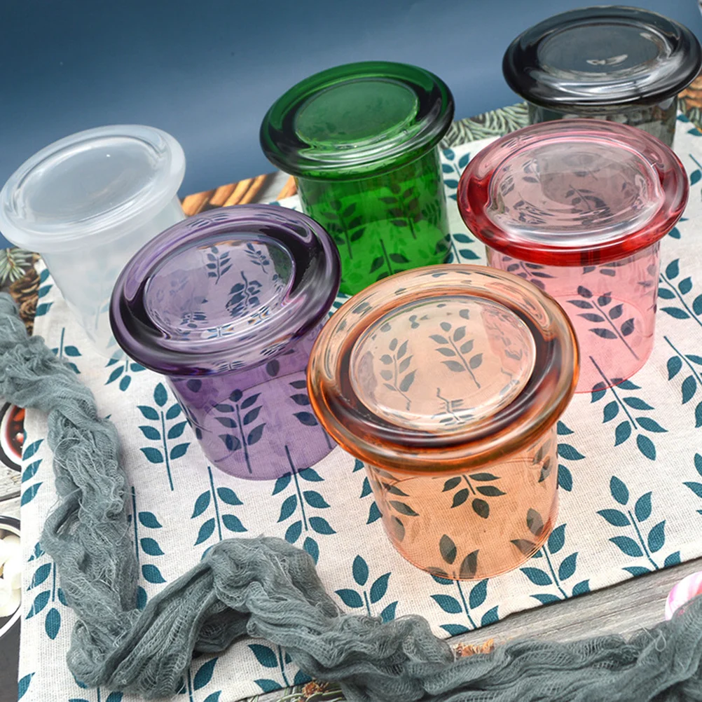 

Pink M Handmade Aromatherapy Essential Oil Hood Windproof Glass Holder for Pillar Taper Candles Decorative Home Wedding