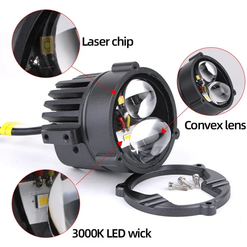 

Super Bright U30 Motorcycle LED Spotlights with Bi Led Fog Light Lamp Lens and Waterproof Hi Lo Beam Headlights