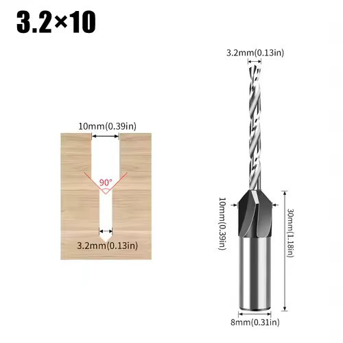 Woodworking Limit Four Edge Countersink Drill Alloy Drill Cone Drill Adjustable Depth Step Drill Screw Countersink Drill Bit - Image 11