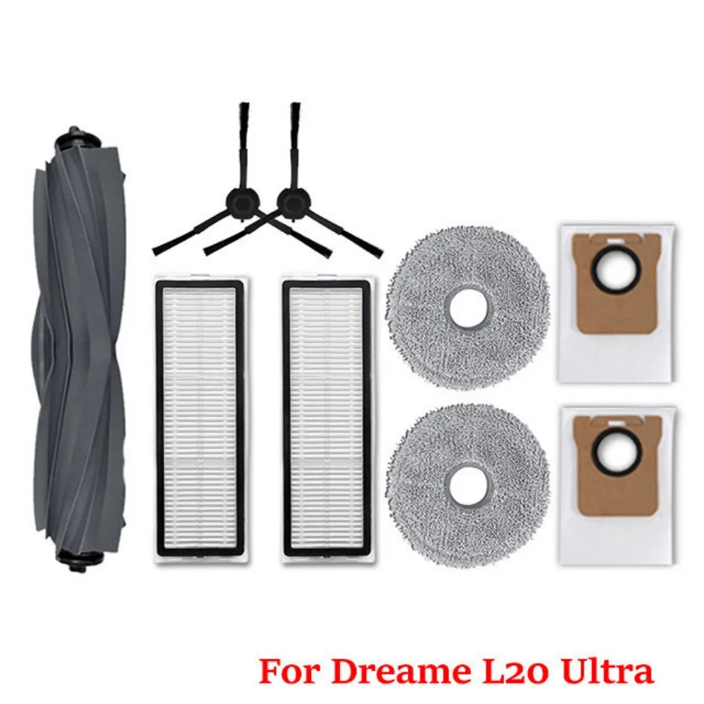 

For Dreame L20 Ultra Robotic Vacuum Cleaner Accessories Rubber Rollers Brushes Filters Dust Bags Consumables