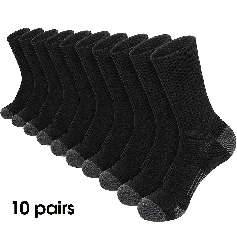 10 Pairs Of High Density Cushioned Running Socks Breathable All Day Comfortable Perfect For Outdoor Sports Multi Piece Outfit