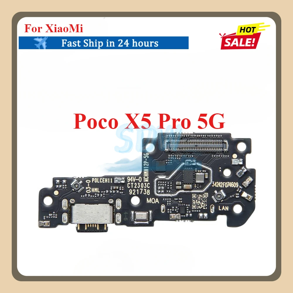 Charging Port Dock Plug Connector Charger Board Flex Cable For Xiaomi Poco C31 C40 C50 C51 C55 F4 F5 M5 X2 X3 NFC X4 X5 Pro GT