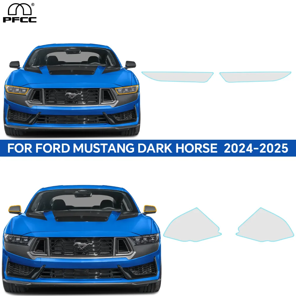 

For Ford Mustang Dark Horse 2024 2025 PPF TPU Clear Film Headlight Car Paint Protection Film PPF Pre Cut Accessories Transparen