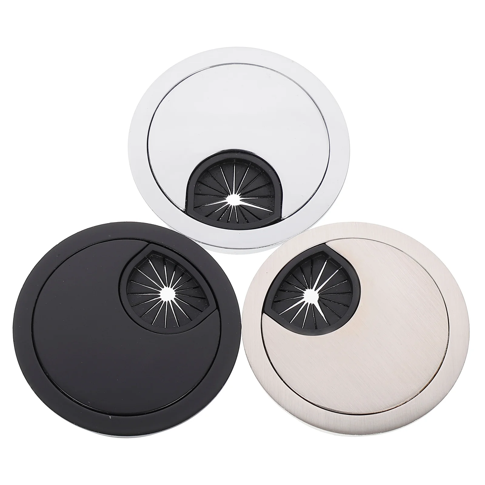 3 pçs ilhós de mesa redonda liga de zinco cabo buraco cobre organizador de cabo para casa escritório estudo sala de reuniões decoração de mesa