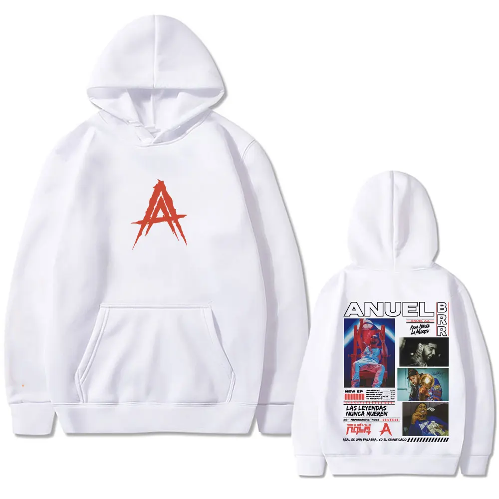 

Rapper Anuel AA Real Hasta La Muerte Tour 2025 Hoodie Men Women Hip Hop Fashion Pop Music Sweatshirt Men's Vintage Streetwear