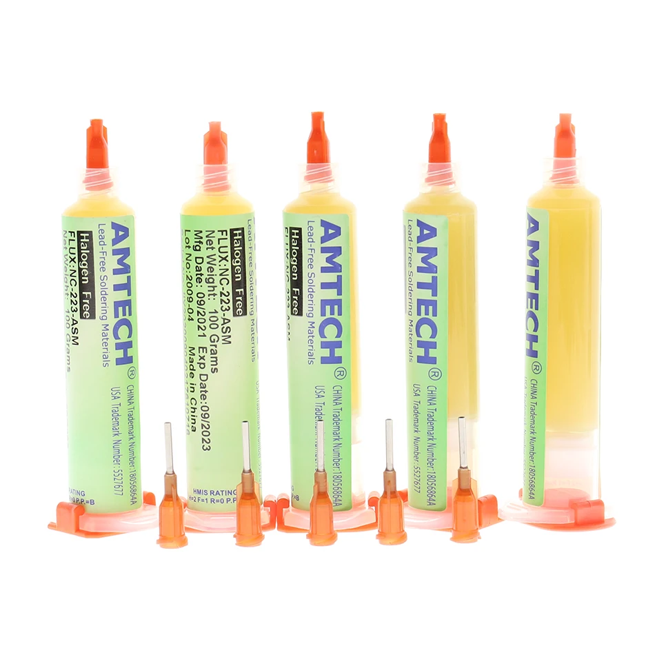AMTECH-NC-223-ASM BGA Flux PCB Flux Paste, solda não limpa, graxa de solda SMD, 10cc