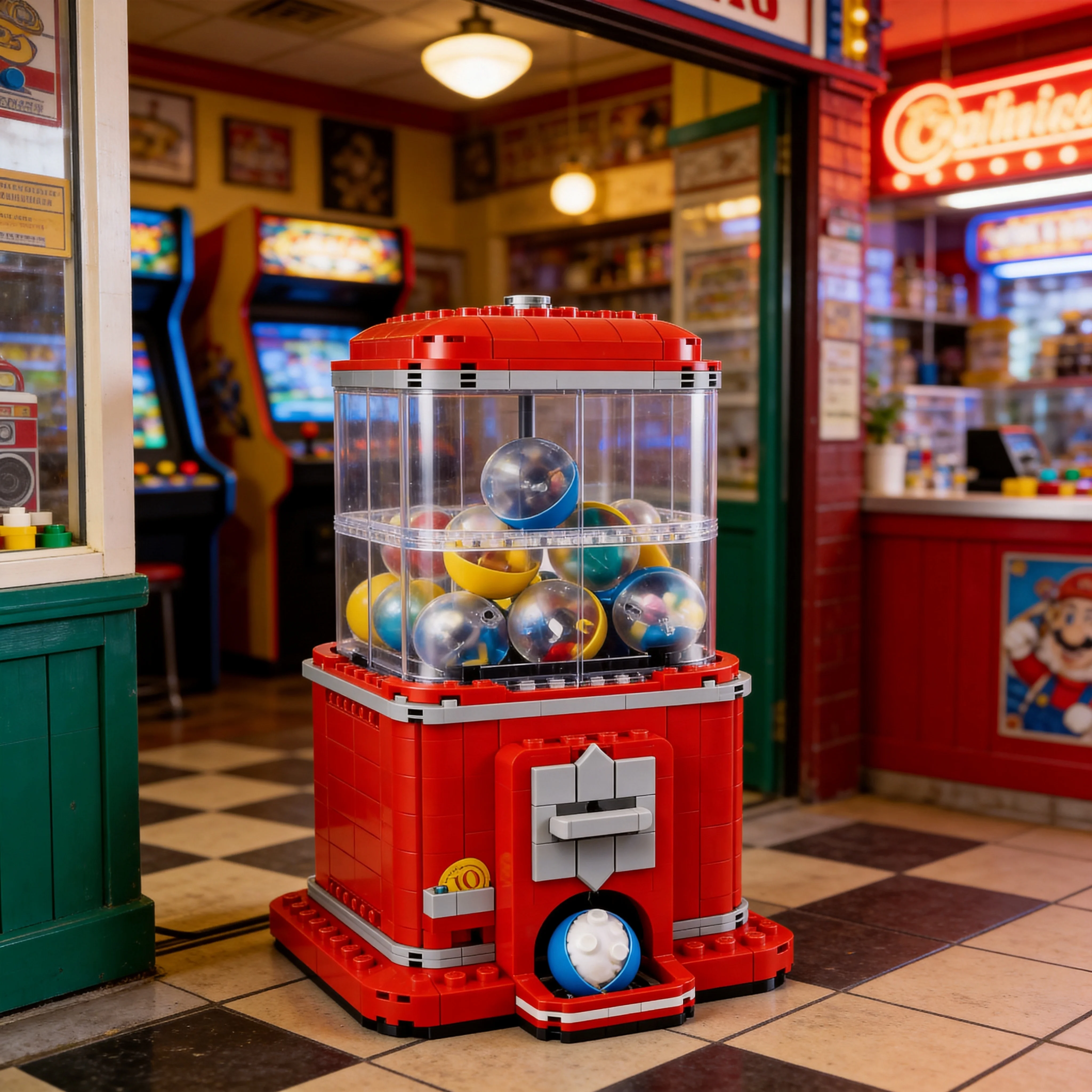 

Technical creative vending machine model building blocks suitable for creative experts modular assembly brick toys