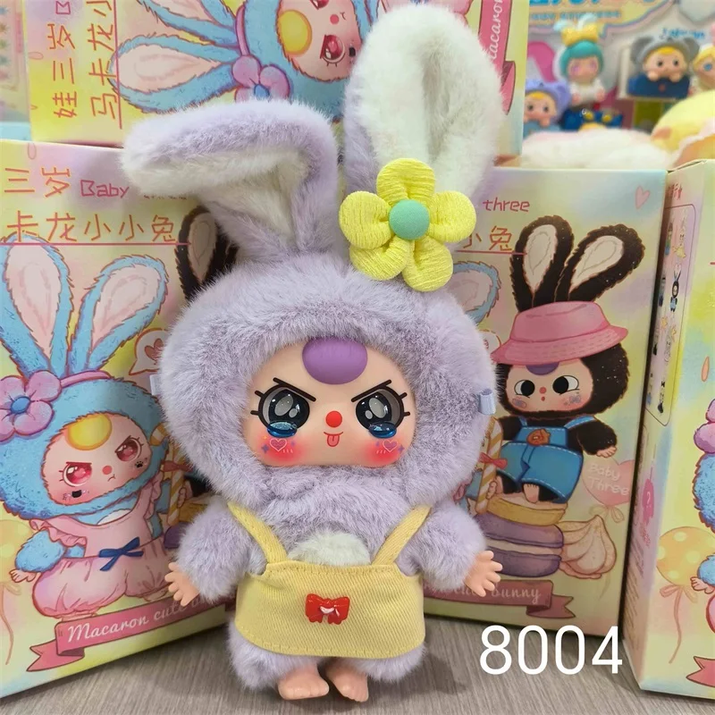 Boîte mystère de jeu de marée de boîte ennemi de la série Little Bunny pour bébé, jouet Kawaii authentique, trois macarons, beurre mignon, cadeau de vacances, 18cm