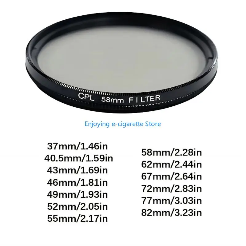 Dünner CPL-Polarisationsfilter für DSLR-Kameras eliminiert Trübungen und verstärkt SkyBlue Y4QF – Detail 6