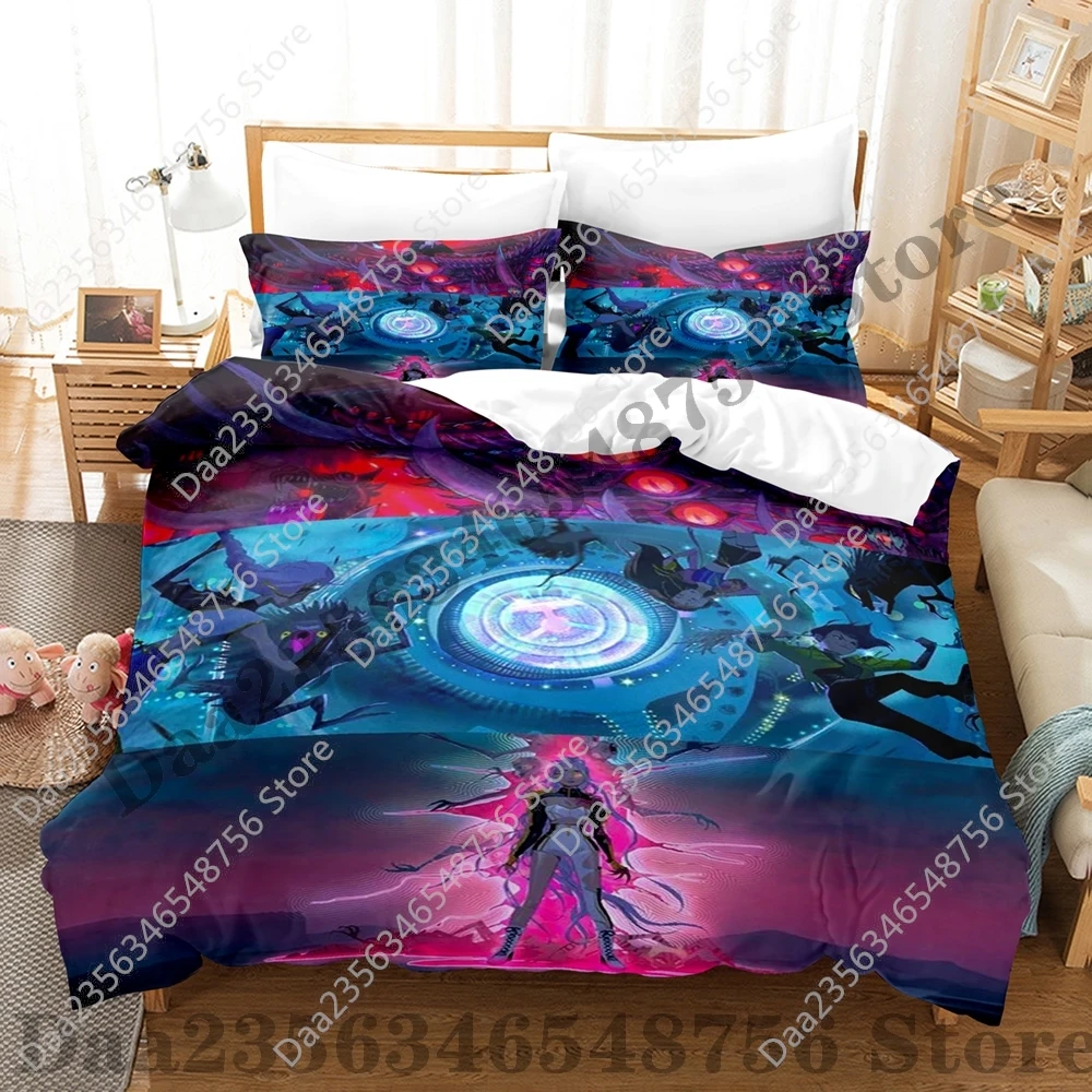 Kpop شيطان الصيادين طقم سرير واحد التوأم كامل الملكة الملك الحجم طقم سرير غرفة نوم الكبار غطاء لحاف مجموعات رومي ميرا زوي غطاء سرير