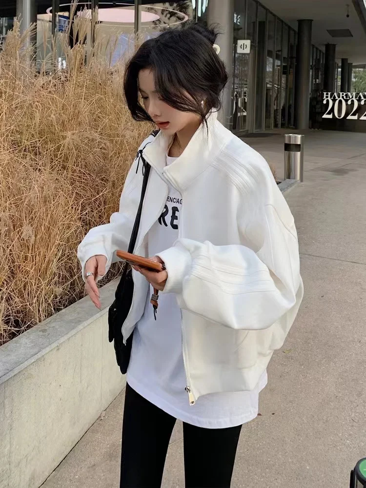 

Ladies Jackets Winter Coat Women French Lambhair Khaki Girls Plus Harajuku Corduroy Patchwork Quilted Utility Trendy Trend