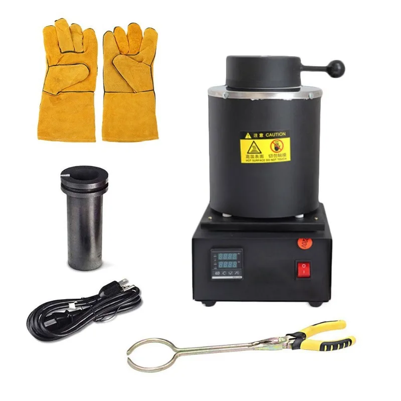 2KG portable gold melting machine, gold, silver and aluminum metal smelting equipment, jewelry smelting crucible equipment