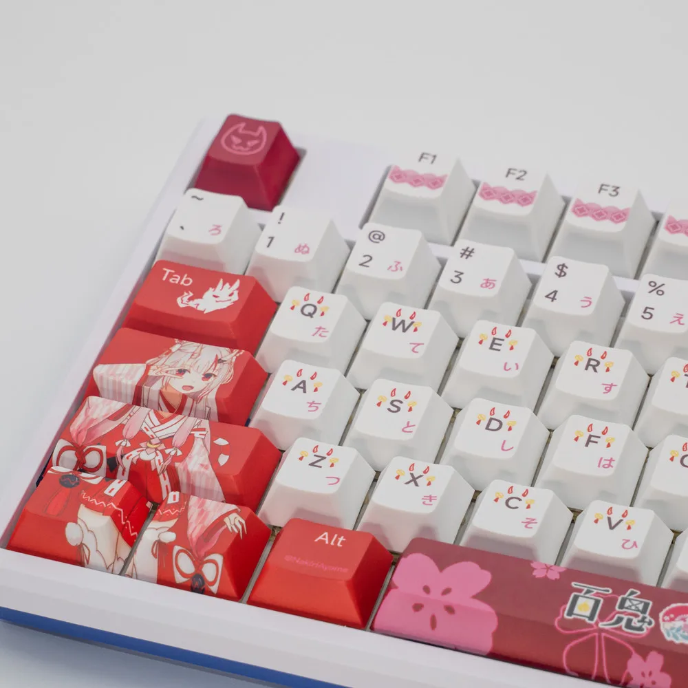 Quadratic Element Keycap Mechanical Keyboard PBT 142 Keys Cherry Profile DYE Sublimation For Outemu Gateron Kailh Cherry Switch