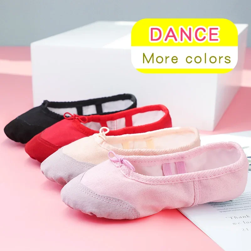 

Children Girls Soft Sole Ballet Shoes Dance Shoes Kids Adult Ballet Slippers Indoor Dance Practice Shoes 2 Pairs балетки