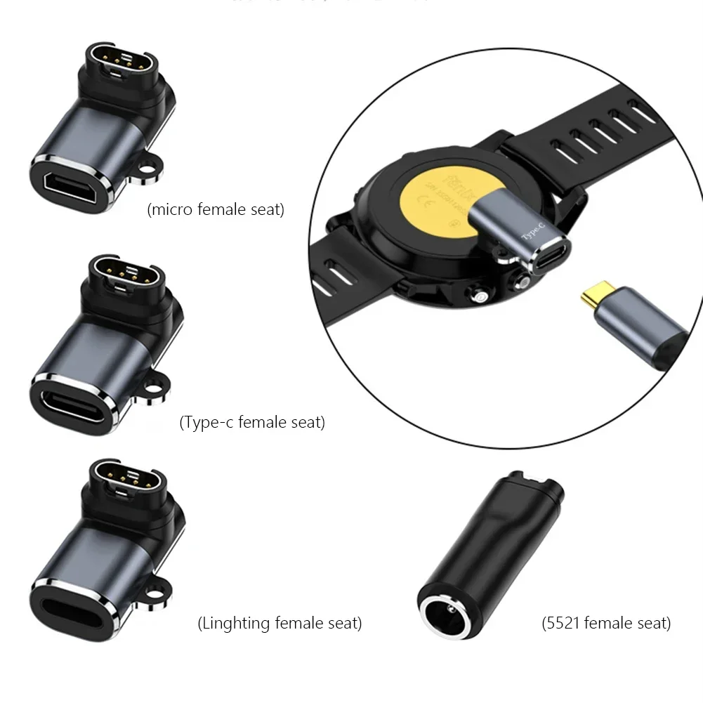 مهايئ شاحن USB لساعة غارمين فينيكس ، سي ، ميكرو ، يوس ، محول شحن ، 7 ، 6 ، 5 ، غريزة 2S ، فينو 2 بلس ، إيبيكس ، سابق #4