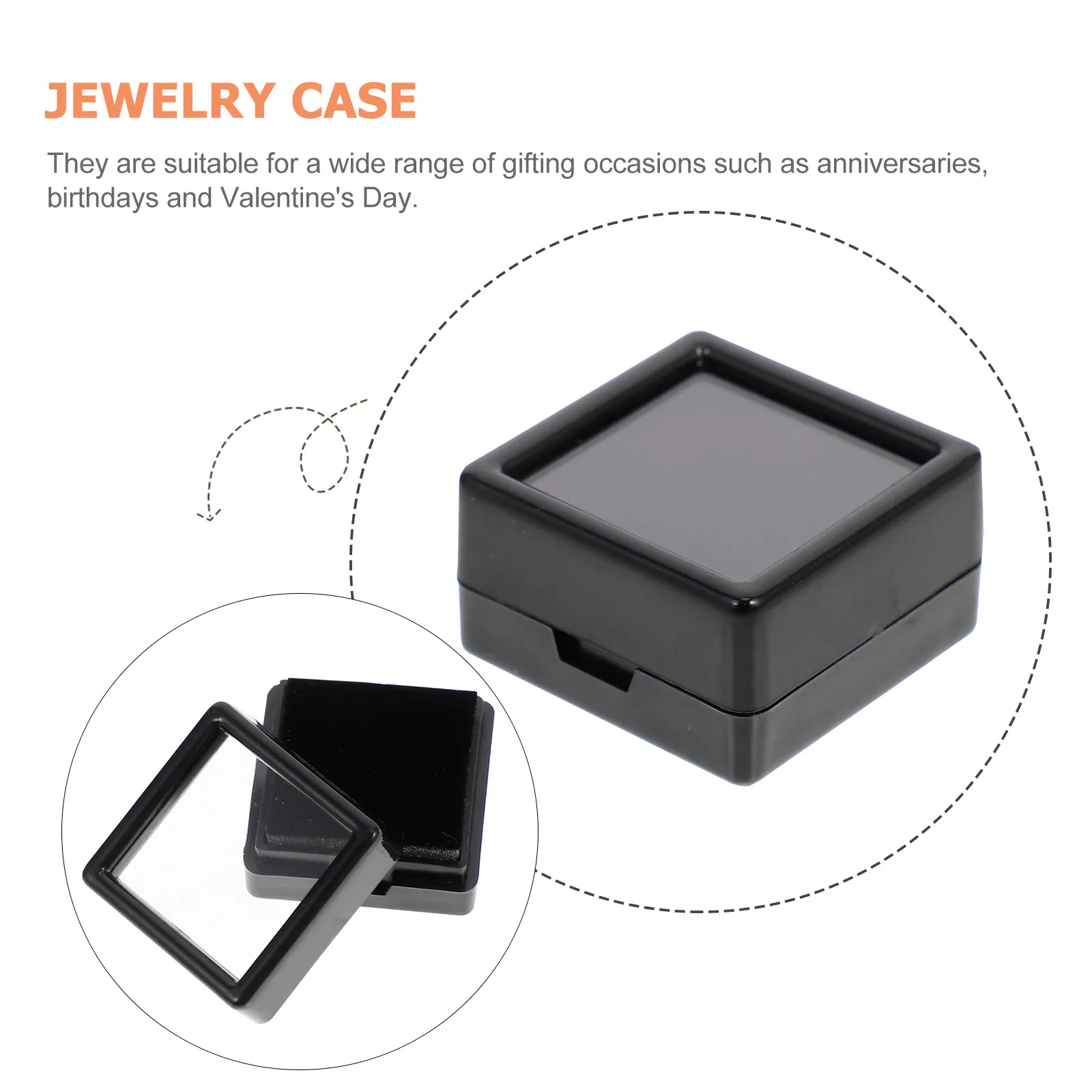 

24Pcs Clear Lid Gemstone Box Premium Jewelry Container with Cushioned Interior for Display and Protection