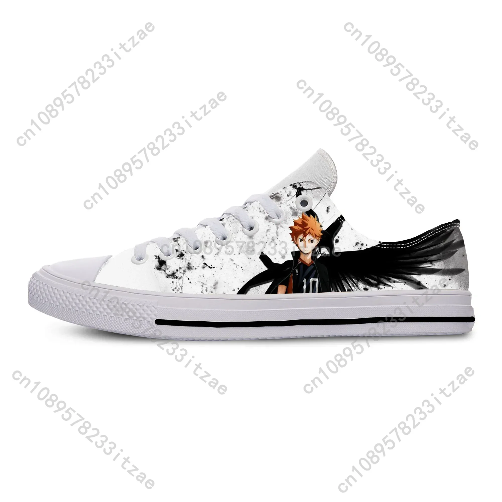 Haikyuu Hinata Shoyo Kuroo zapatos informales de Anime, zapatillas bajas transpirables, zapatos de tablero clásicos, moda de verano, hombres y mujeres