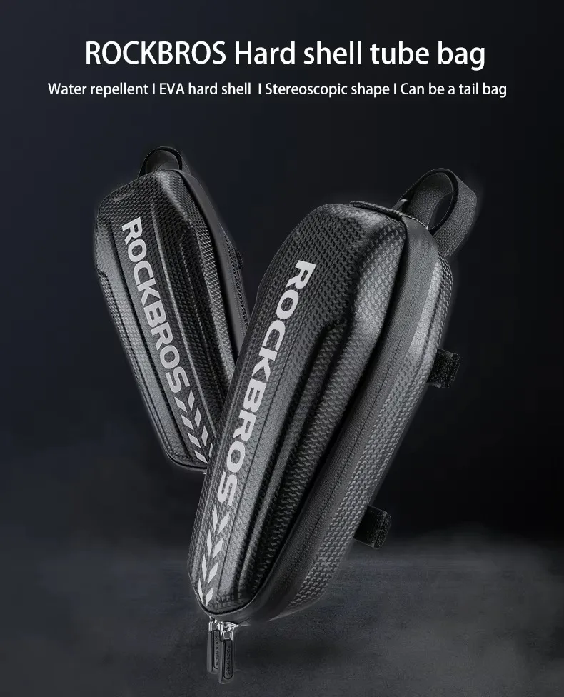 ROCKBROS Fahrrad-Oberrohrtasche mit Hartschale, Wasserdicht, Stabil, für Mountainbikes, Rennräder und Falträder, Fahrradausrüstung – Detail 1