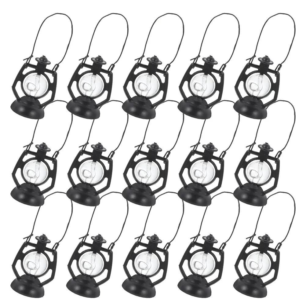 20개 미니 랜턴 빈티지 미니어처 램프 소형 걸이형 랜턴 미니어처 풍경 장식 인형집 장식