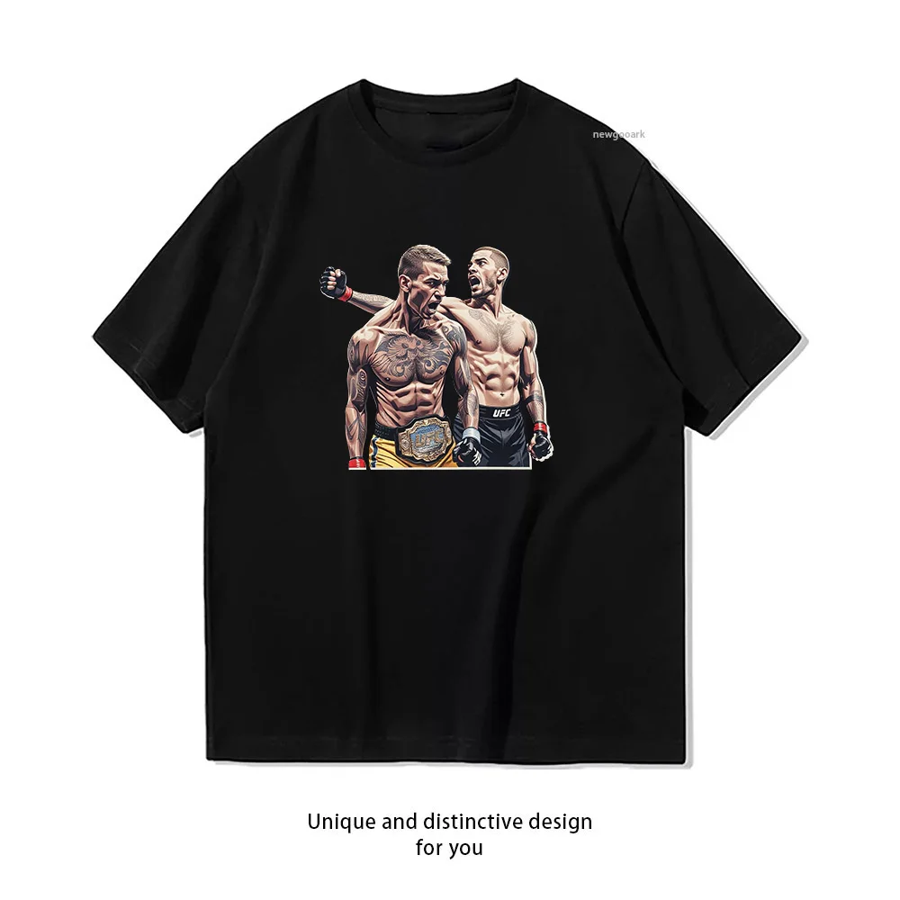 UFC Fighters Championship Belt  Casual Cotton Short Sleeve Tee for Men Women