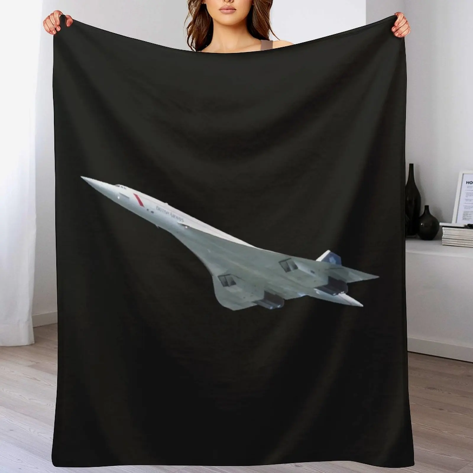 

Concorde Flying Classic Throw Blanket Decorative Beds Sleeping Bag Beach Blankets