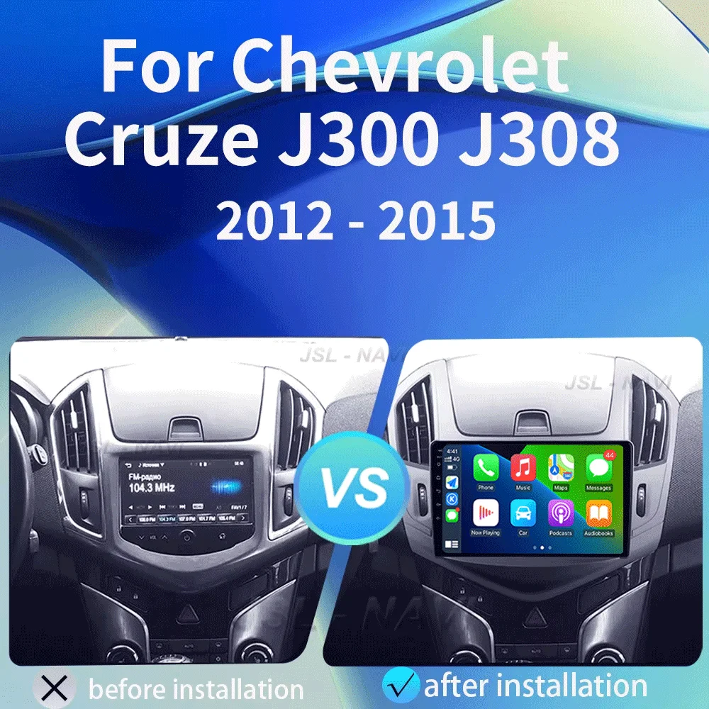 Android 16 Auto For Chevrolet Cruze J300 J308 2012 - 2015 Car Radio Multimedia Video Player Navigation GPS NO 2DIN