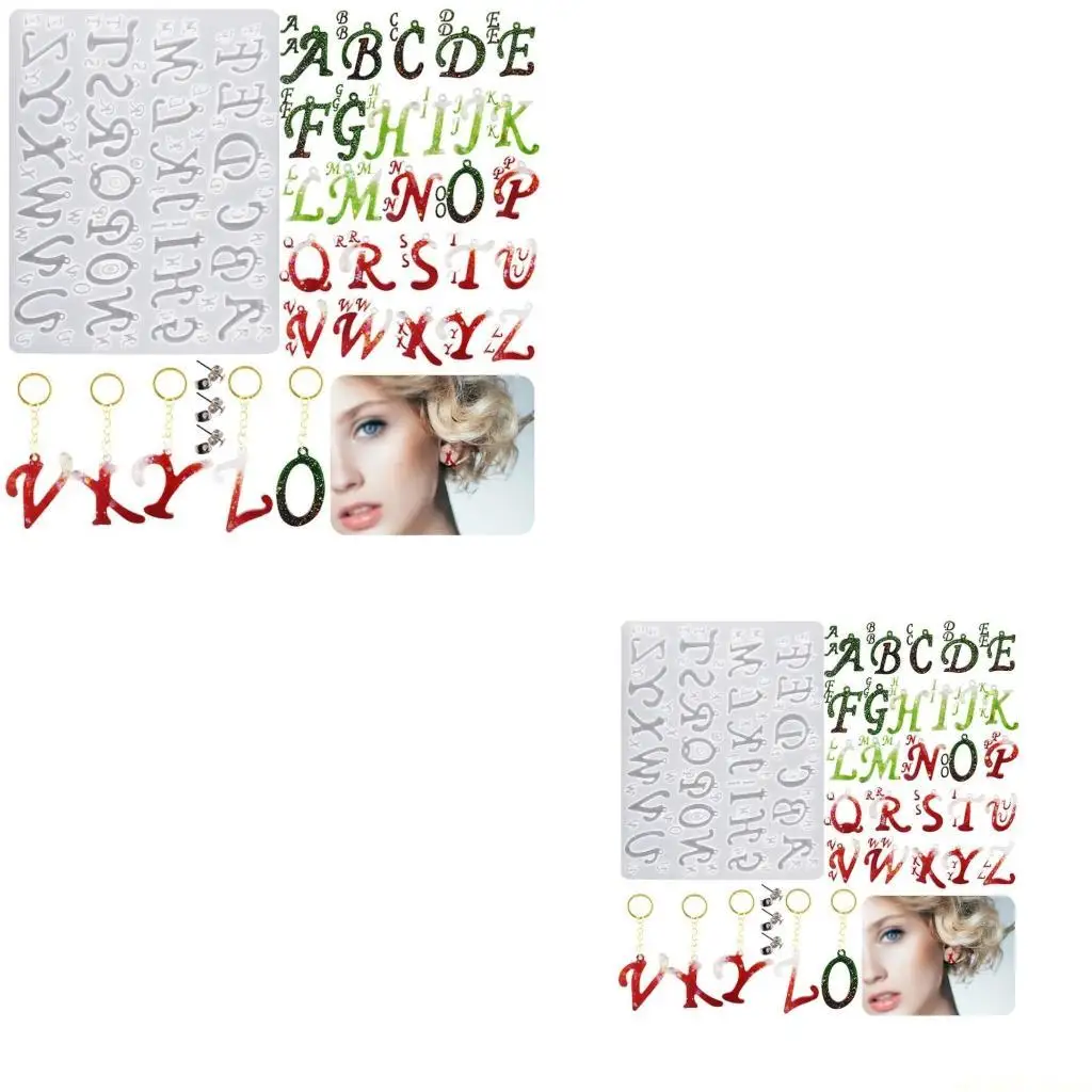 

D46E DIY брелок кулон алфавит брелок плесень ювелирные изделия эпоксидная форма ремесло ручной работы