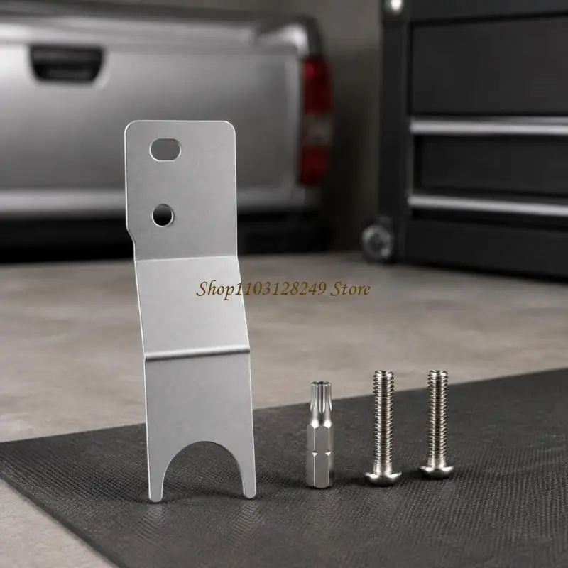 N5KD Vehicle-Specific Pickup Tailgate Anti-Theft Lock with Formed Plate Design, Mounting Hardware, Driver Bit, and 2 Dedicated