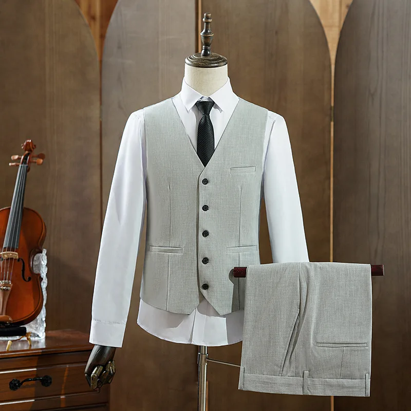 

z2213u Men's three-piece business suit Korean style slim fit best man groom suit jacket