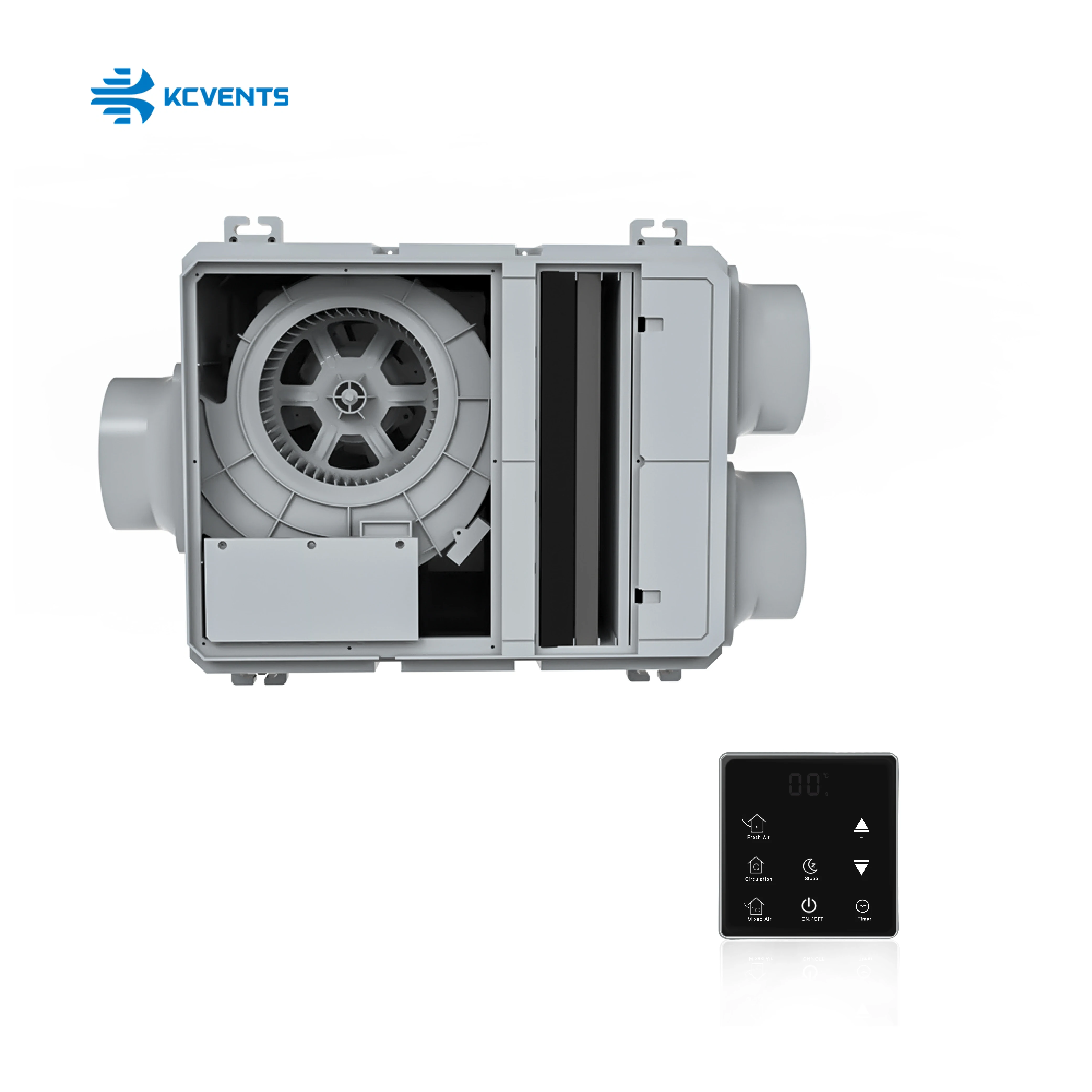 وحدة الضغط الإيجابية لتنقية الهواء بنظام الهواء النقي مع وحدة تحكم ذكية لفلتر الهواء Hepa للمنزل