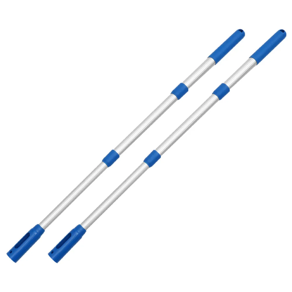 

2Pcs Heavy Duty Pool Skimmer Pole Aluminum Telescopic Connecting Pole for Pool Net Cleaning Marine Debris Removal Tool