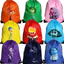 New Inside Out 2 Drawstring Bag Children Handbag Cartoon Storage Bags Boys Girls Tote Bag Kids Sports Travel Bags Birthday Gifts