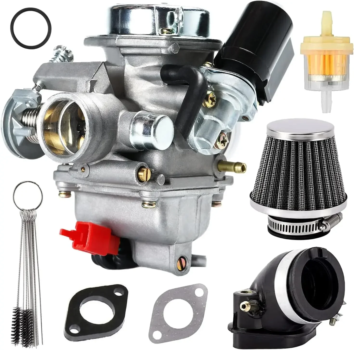 

Carburetor for GY6 125cc 150cc 4 Stroke 152QMI 152QMJ 157QMI 157QMJ Engine Electric Choke Motorcycle ATV Go Karts Scooter,Carb w