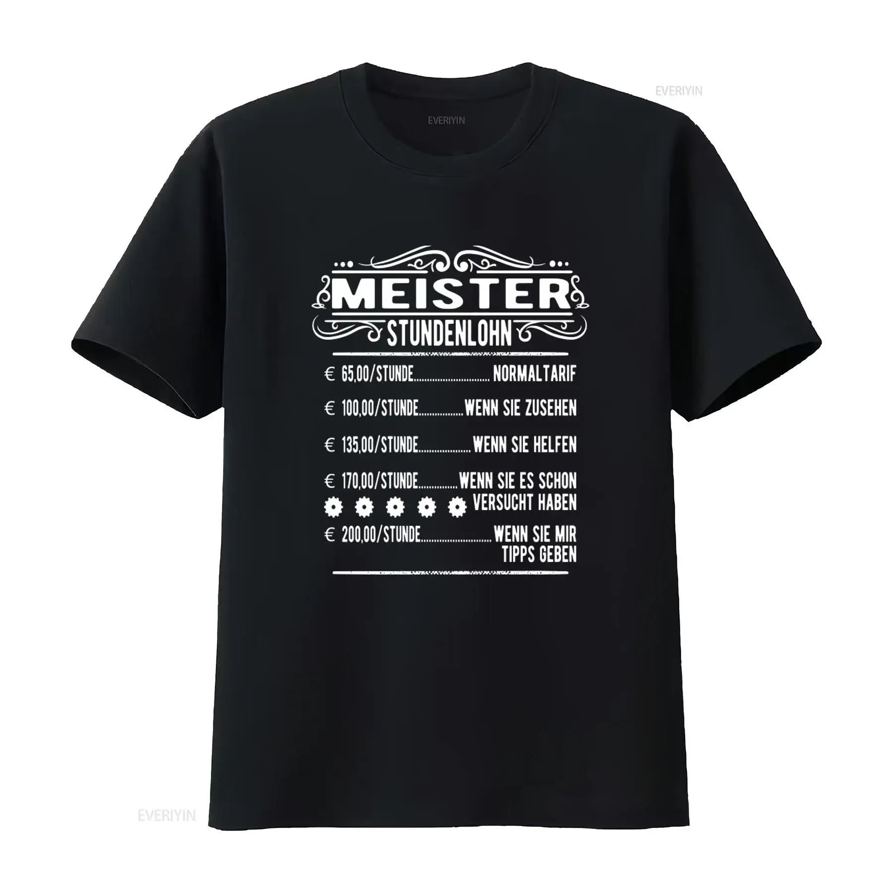 T Shirt Meister Stundenlohn Craftsman Final Exam Sayings Ideas Premium vintage Washed fashion homme Versatile Breathable Unisex