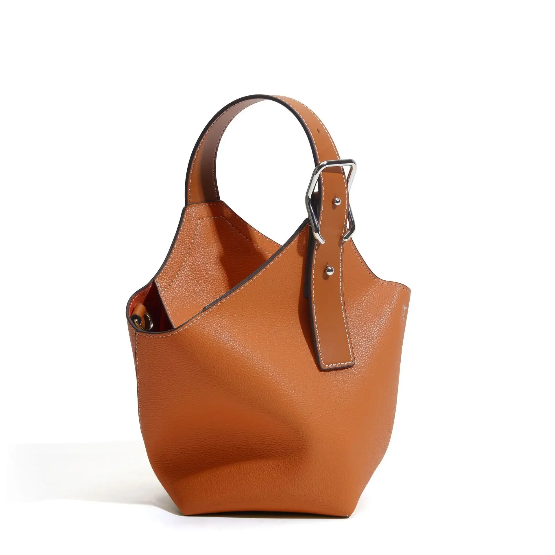 Bolso de mano de cuero genuino de gran capacidad para mujer, bolso de hombro de diseño de nicho, bolsos de mano para mujer, bolsos de diseñador de lujo