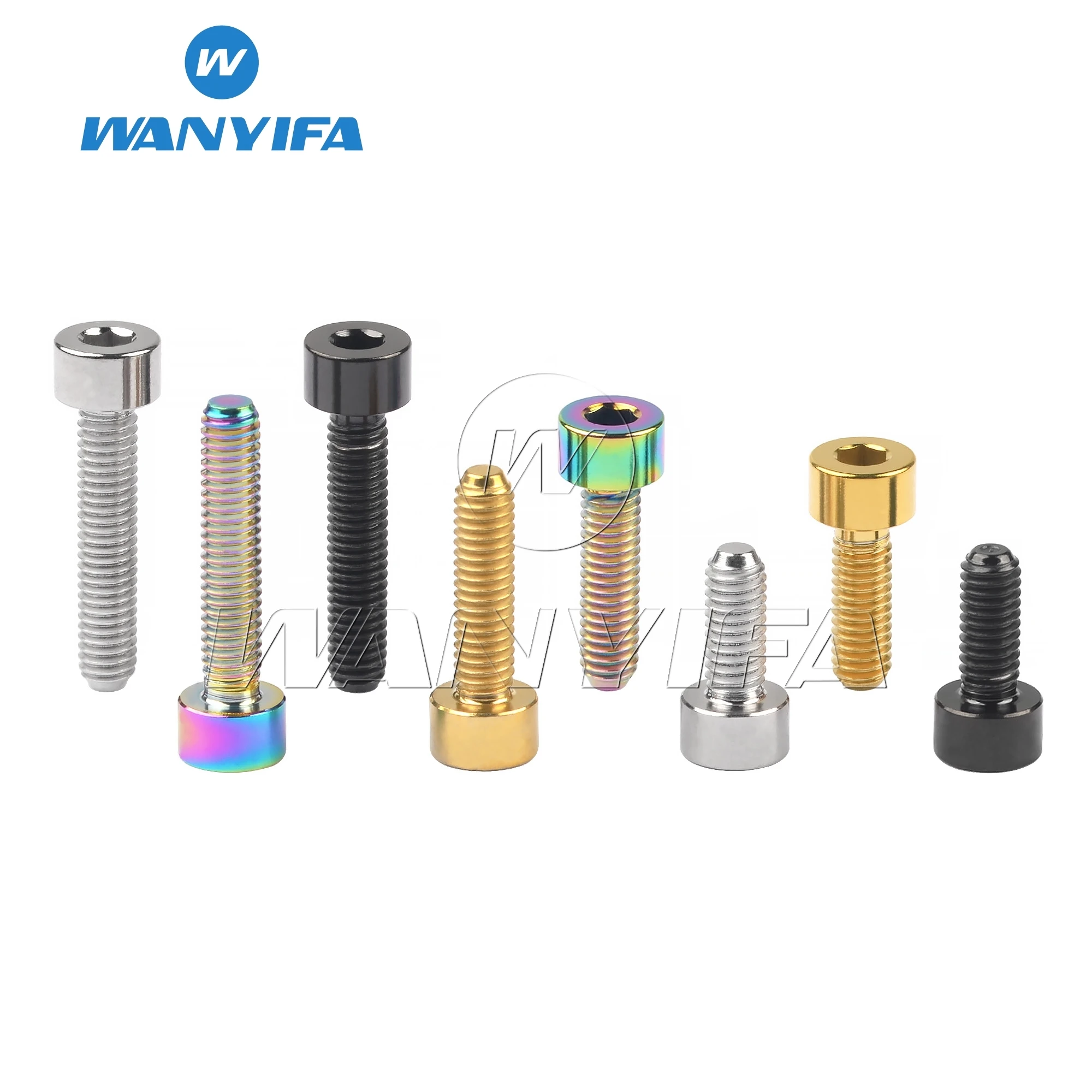 Wanyifa Titanium Bolt M4x10/12/15/20mm Allen Key Socket Square Head Screws Bicycle Ti Fastener
