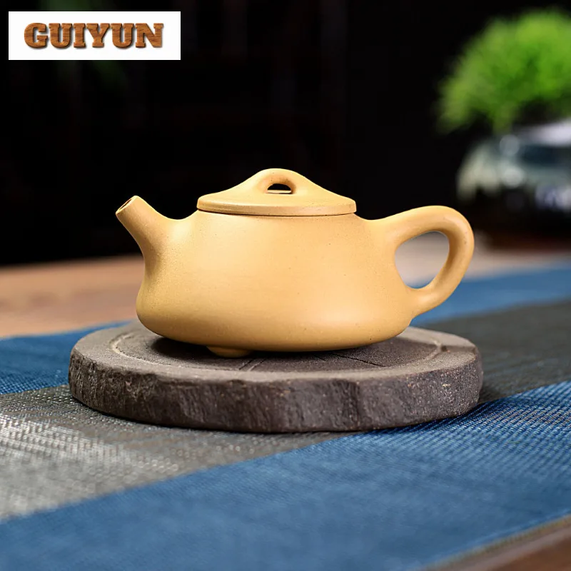 

150ml Retro Yixing Purple Clay Teapots Handmade Stone Scoop Pot Raw Ore Section Mud Tea Brewing Kettle Zisha Tea Set For Tea