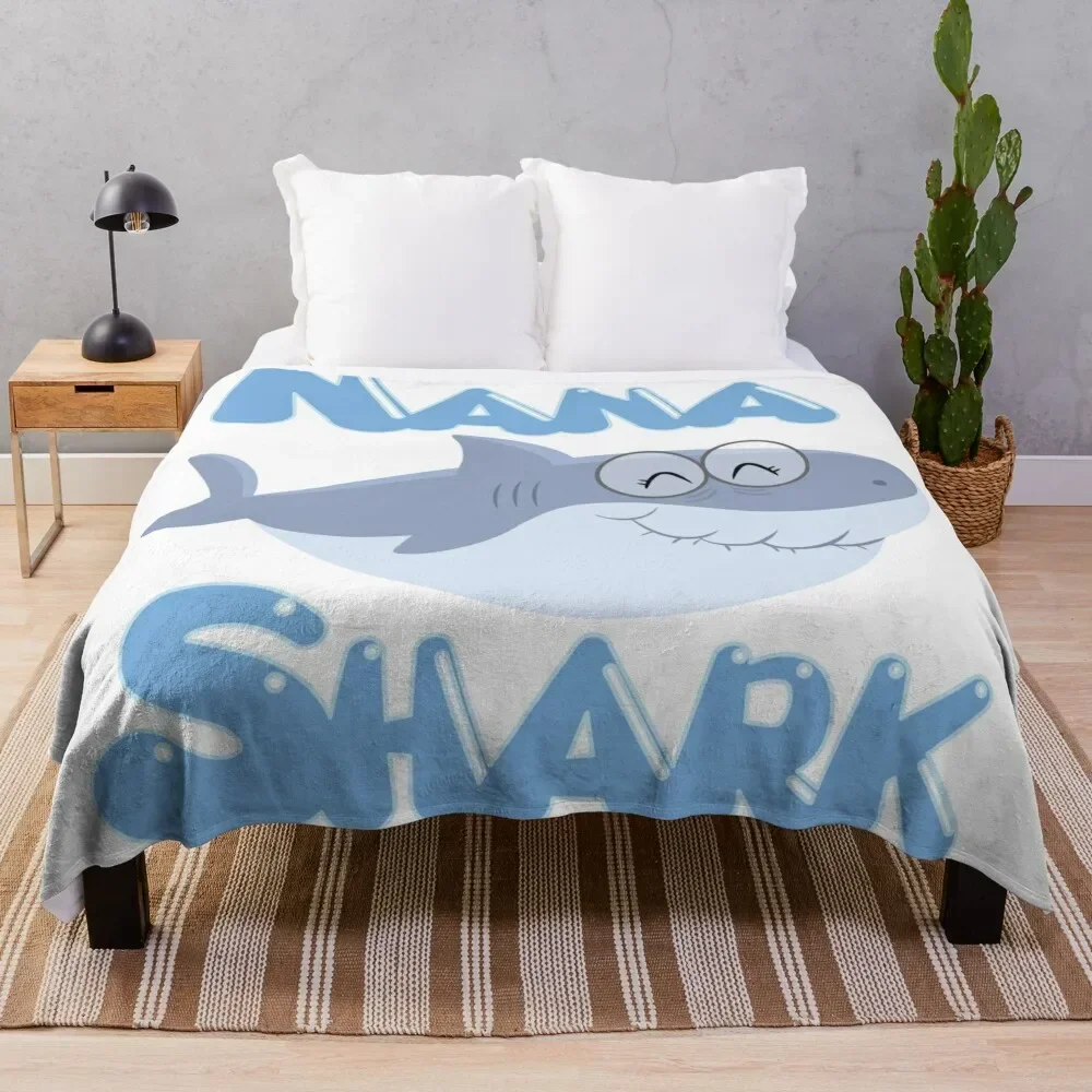 

Nana Shark Throw Blanket Hairy Decorative Sofa Kid'S Hairys Blankets