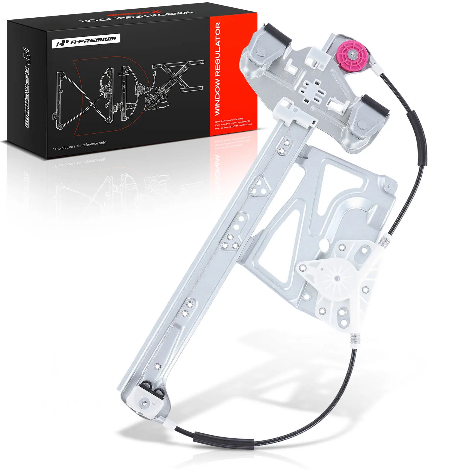A-Premium Front Passenger Side Power Window Regulator without Motor for Cadillac DeVille 2000-2005