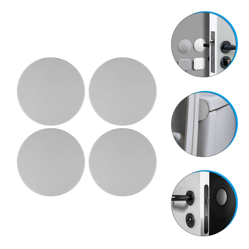 4 Pcs Anti-collision Stickers Door Stop Wall Protector Knob Car Stoppers Silica Gel Guard