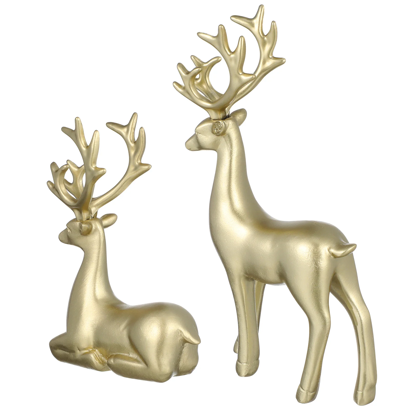 

2Pcs Christmas Elk Ornament Resin Craft Home Deer Decoration Festive Atmosphere Living Room Bedroom Bathroom Dining Room Party