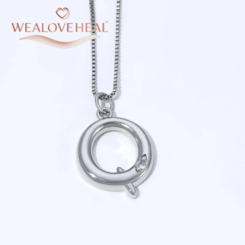 Rhodium-Plattierte Messing A-Z Initial-Halskette, Funkelnder Solitär-CZ-Buchstabenanhänger, Zierlicher Alphabet-Schmuck, Personalisiertes Namensgeschenk – Detail 35