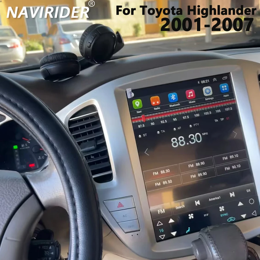 

Автомобильный радиоприемник NaviRider 12,1 дюйма для Toyota Highlander 2005 Toyota KLUGER 2003 Android 14, стерео мультимедийный плеер с сенсорным экраном 256G